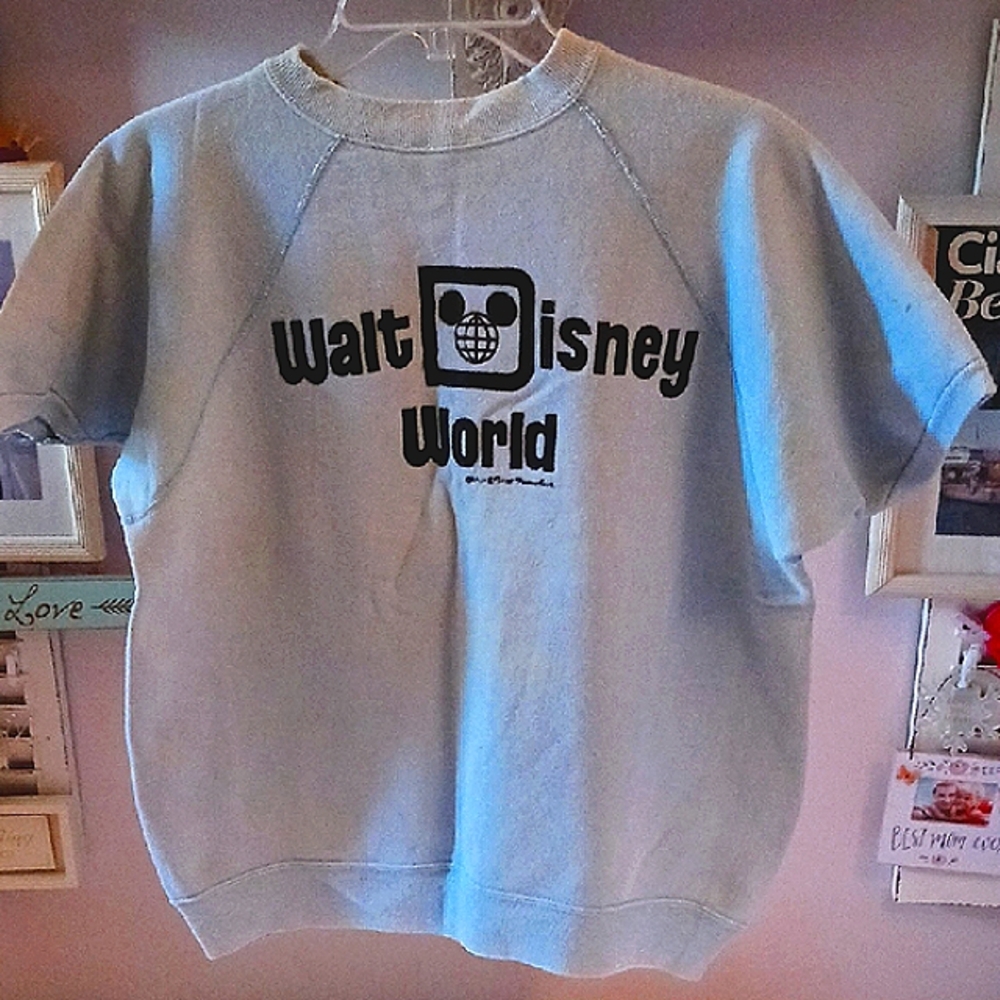 Walt Disney World Vintage Blue Sweatshirt with Classic Design  L 🌍🏝🎡🎢